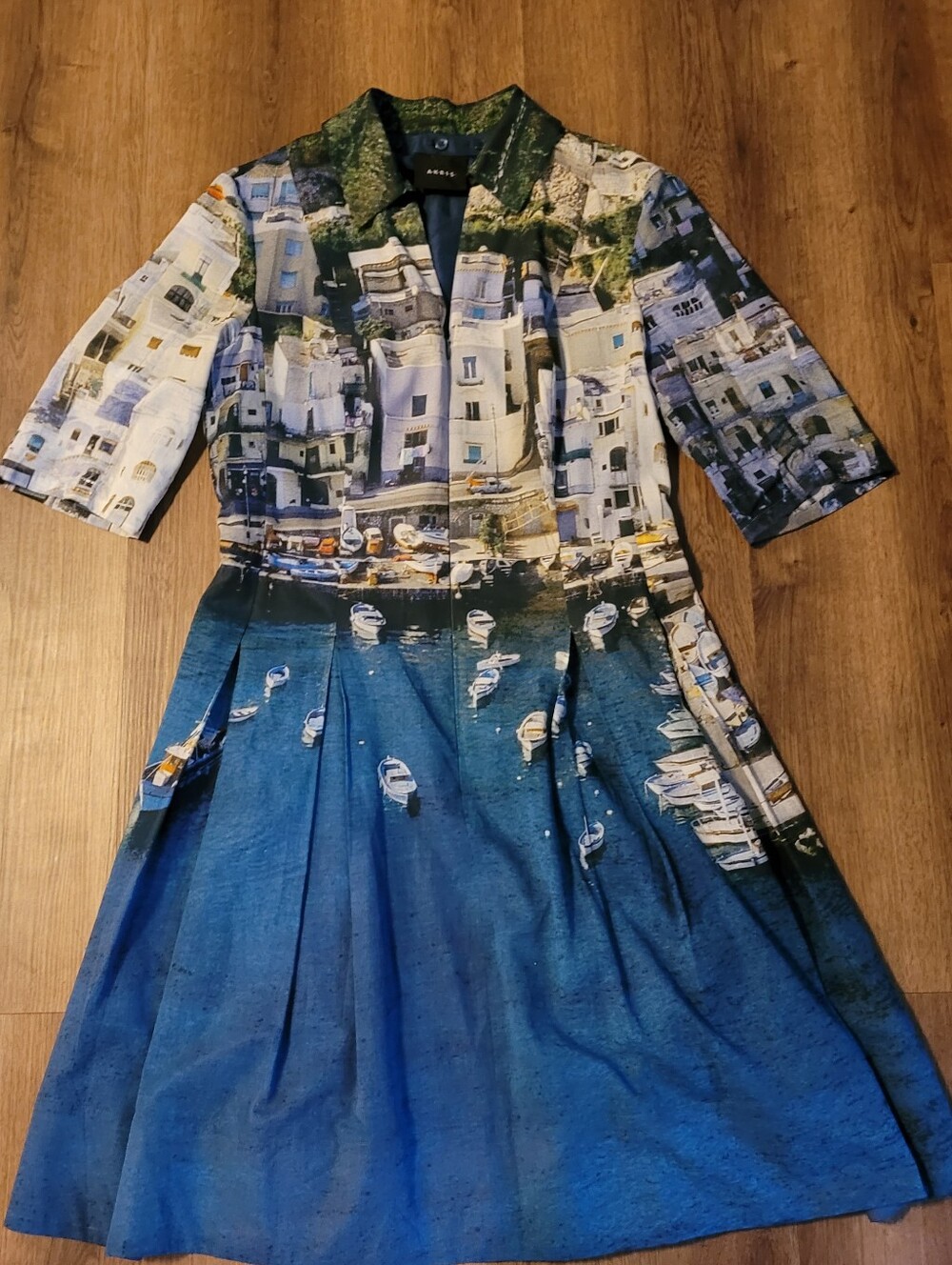 Akris Marina Grande Print Shirtdress Euc